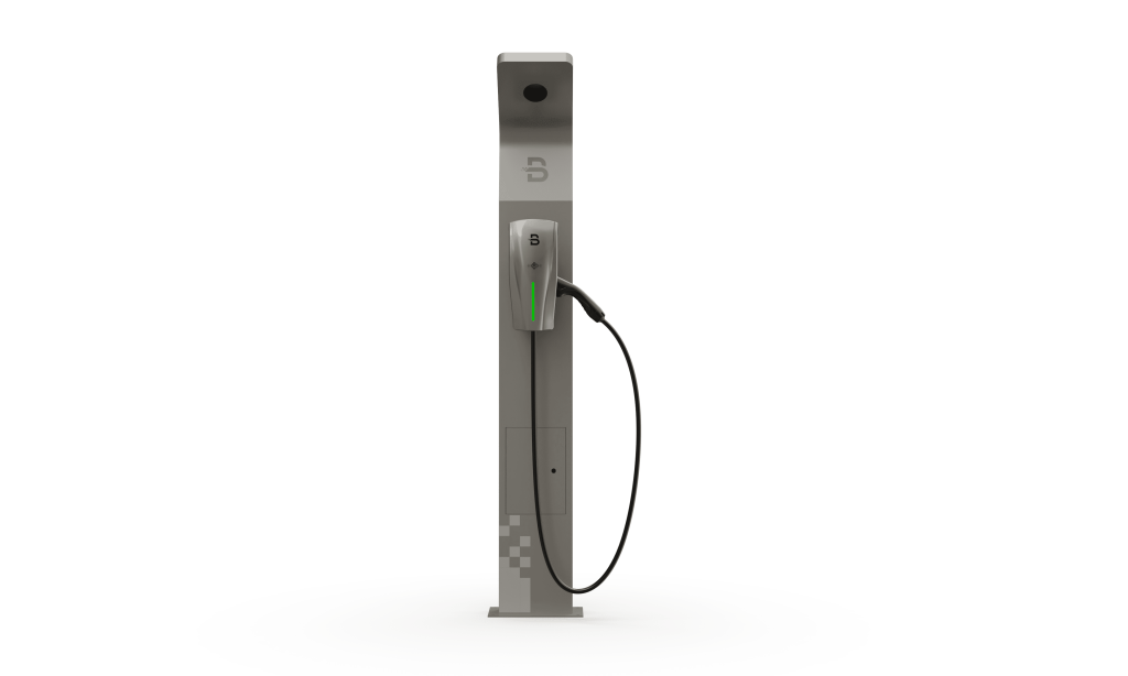 Borne sur mur avec cable integrer