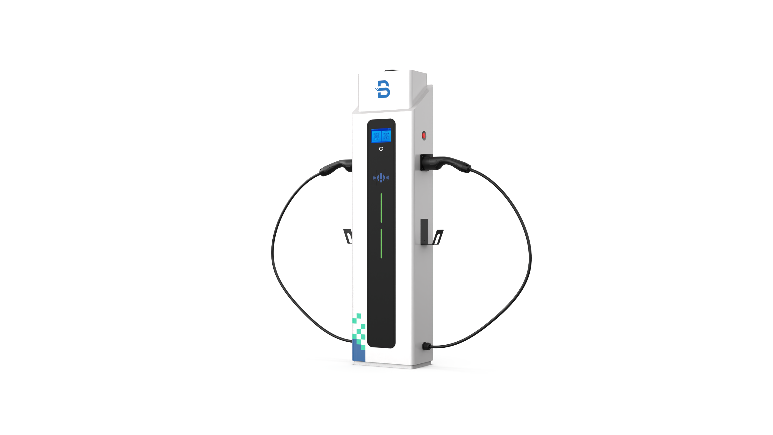 Borne monté au sol avec cable double