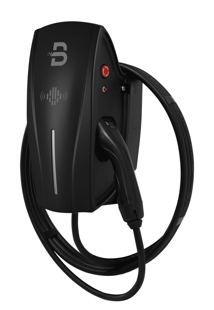 Borne sur mur avec cable integrer