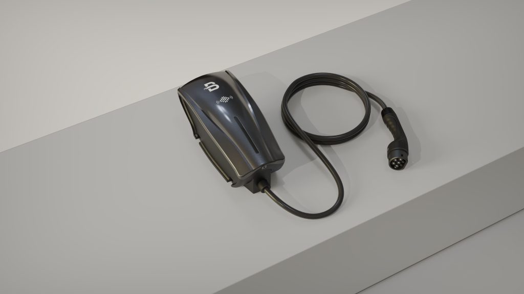 Borne sur mur avec cable integrer