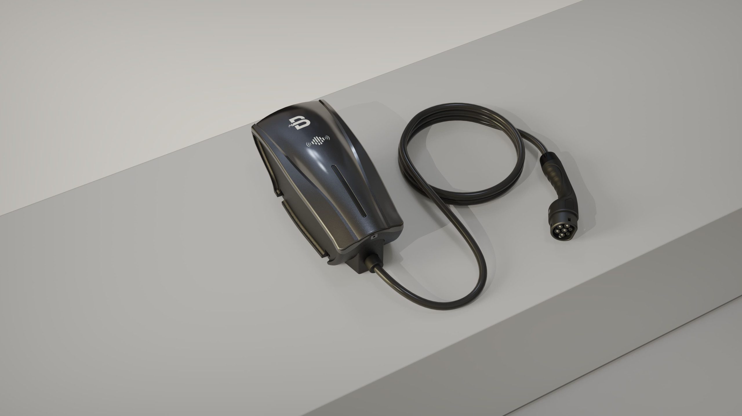 Borne sur mur avec cable integrer