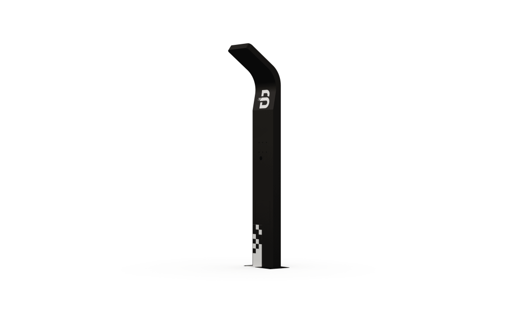 Poteau pour borne BCP Noir