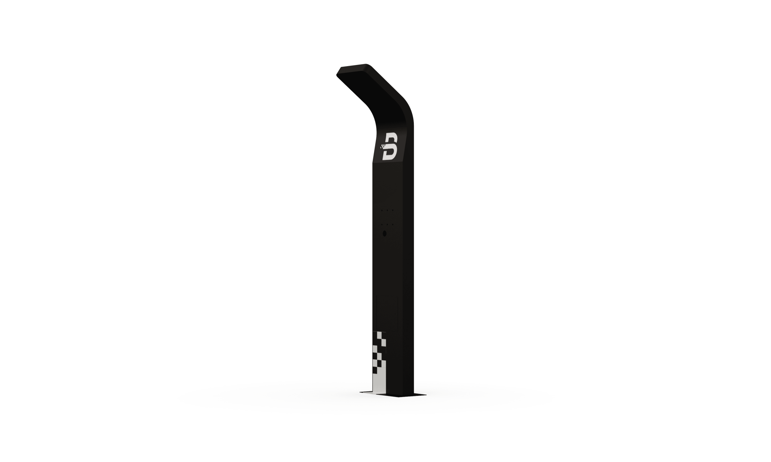 Poteau pour borne BCP Noir