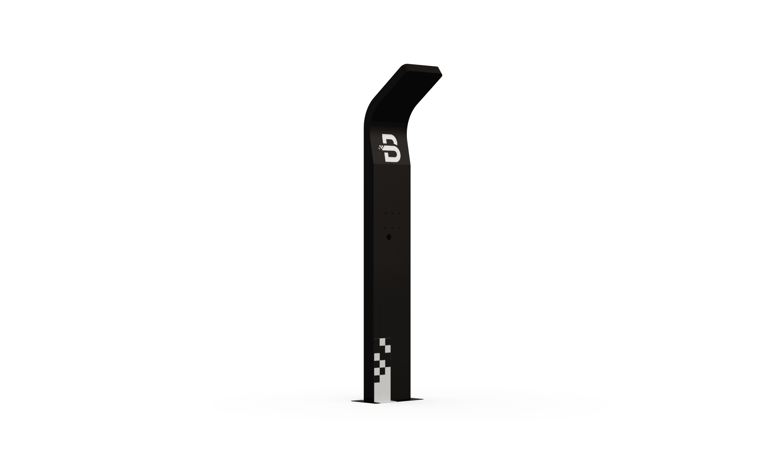 Poteau pour borne BCP Noir